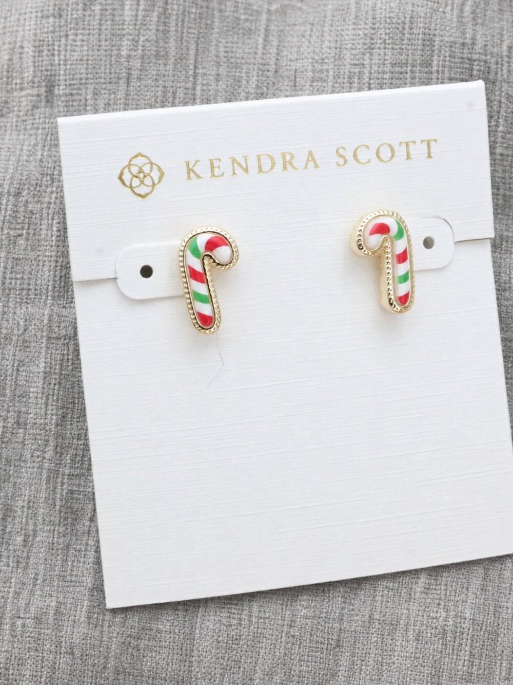 Kendra Scott Candy Cane Gold Stud Earrings